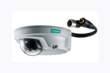 Moxa VPort P06-1MP-M12-CAM80-T - EN50155,HD,compact IP camera,M12 connector,1 audio-in,PoE,8.0mm Lens,-40 to 70 Degree C by MOXA
